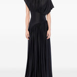 Abito con arricciature in nero Rabanne - donna 