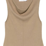 Top con scollo drappeggiato in beige Aya muse - donna 