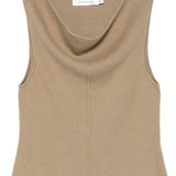 Top con scollo drappeggiato in beige Aya muse - donna 