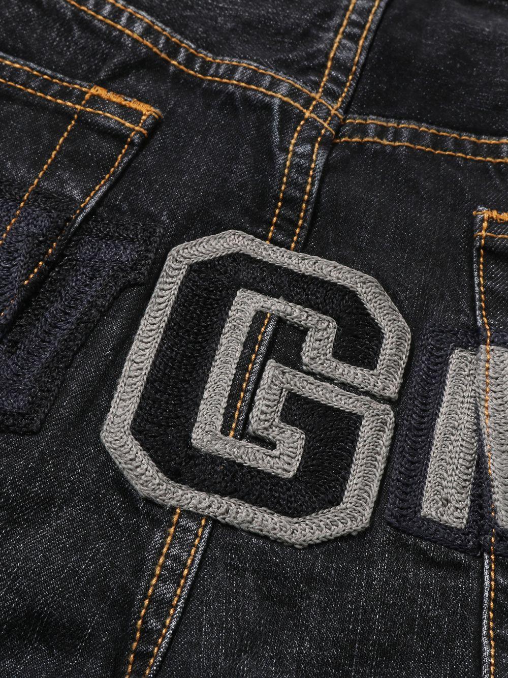 Jeans con applicazione in blu Bape - uomo 