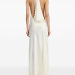 Abito lungo con scollo a cappuccio in bianco Victoria beckham - donna 