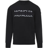 Felpa con logo in cotone in nero Moncler - uomo 