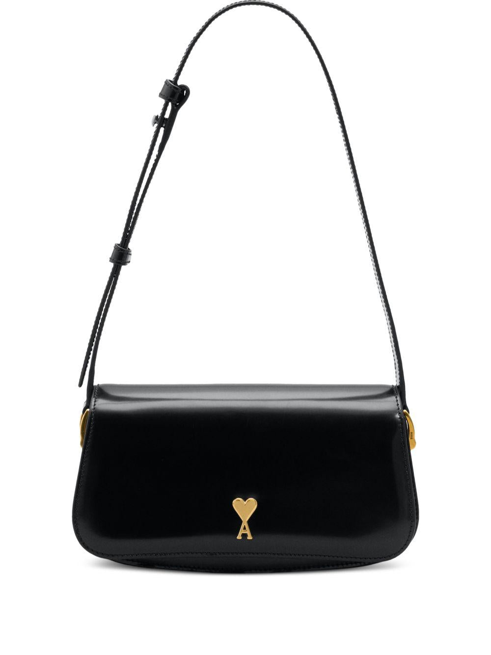 Borsa a spalla mini Paris Paris in nero ami paris - unisex 