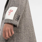 Cappotto monopetto con applicazione in grigio GOLDEN GOOSE - uomo 