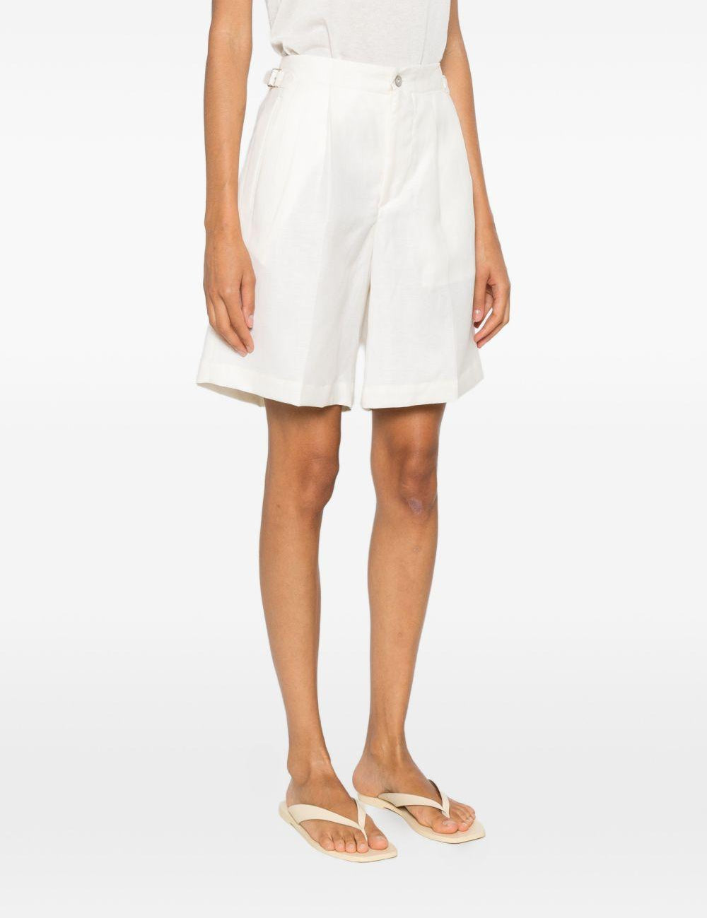 Shorts a pieghe con fibbia in bianco Briglia 1949 - uomo 