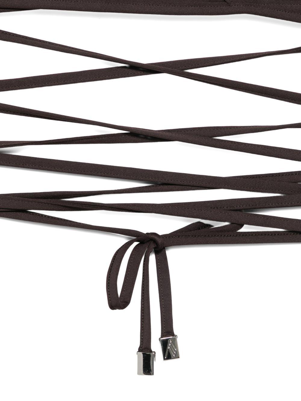 bikini dark brown the attico - donna 