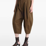 Bermuda gamba ampia in marrone LEMAIRE  - donna 