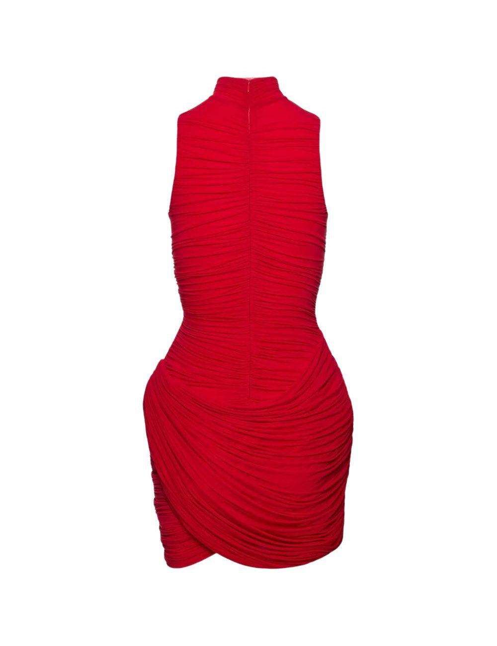 Abito mini con applicazioni floreali in rosso Magda butrym - donna 