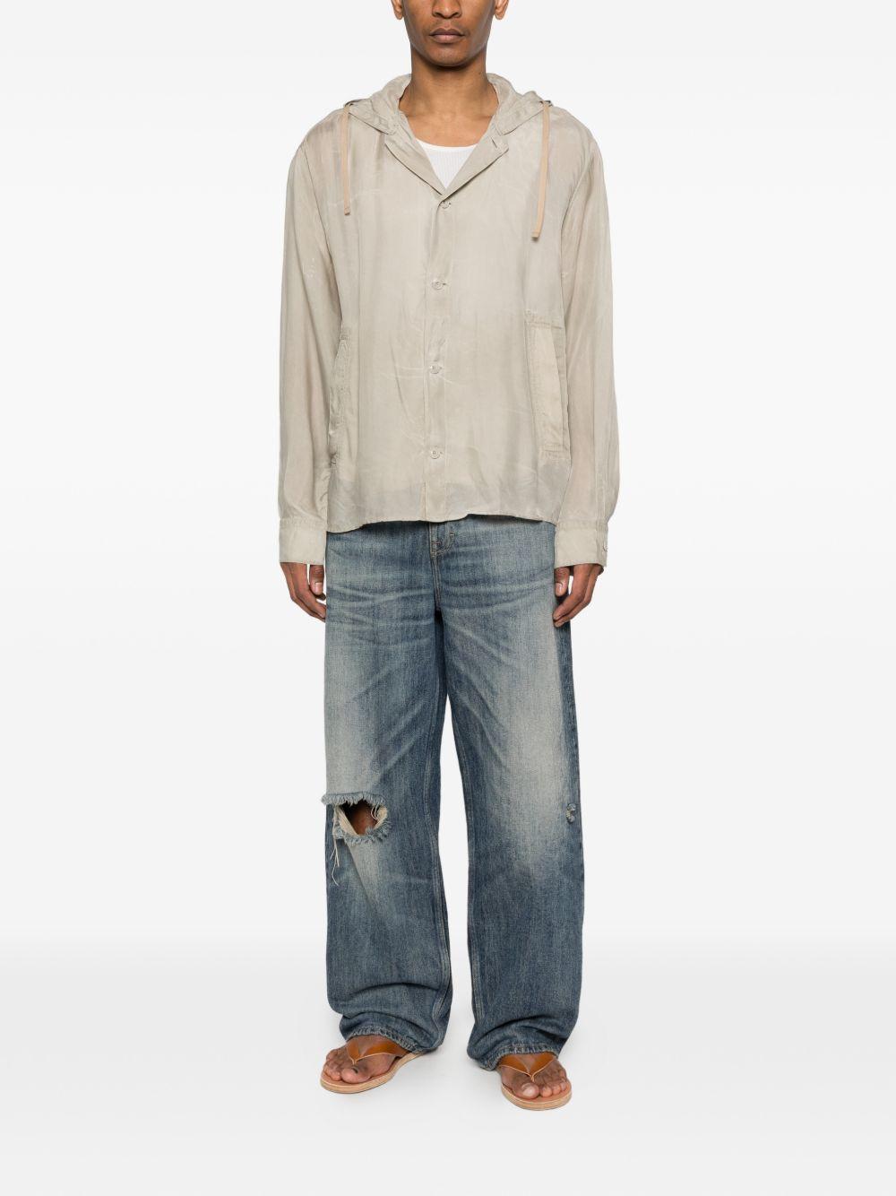 Camicia con cappuccio in grigio Our legacy - uomo 