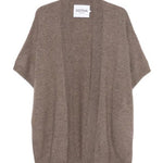 Cardigan a maniche corte in beige Gotha - donna 