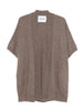 Gotha short-sleeved cardigan in beige - women