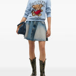 Maglione con intarsio Teddy in blu Ganni - donna 
