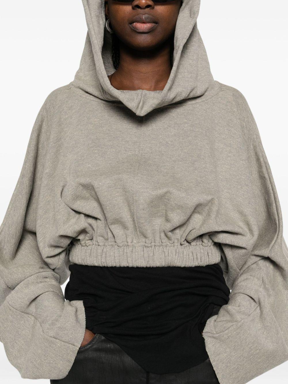 Felpa con cappuccio con coulisse  in grigio Rick owens drkshdw - donna 