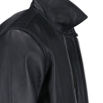 Giacca in pelle con zip in nero Sunflower - uomo 