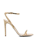 Sandali con cristalli in oro Rene caovilla - donna 