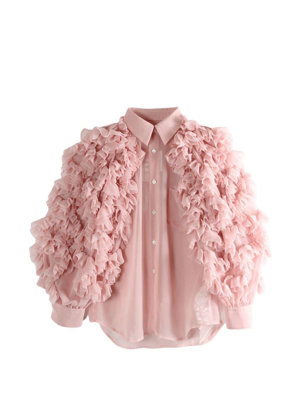 Camicia con volant in rosa OMME DES GARCONS COMME DES GARCONS - donna 