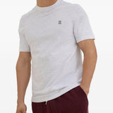 T-shirt con stampa del logo in bianco Brunello cucinelli - uomo 
