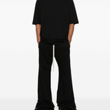 Pantaloni flared con coulisse in nero Rick owens drkshdw - uomo 