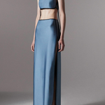 Gonna con finitura satinata sheat in blu Temily - donna 