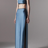 Gonna con finitura satinata sheat in blu Temily - donna 