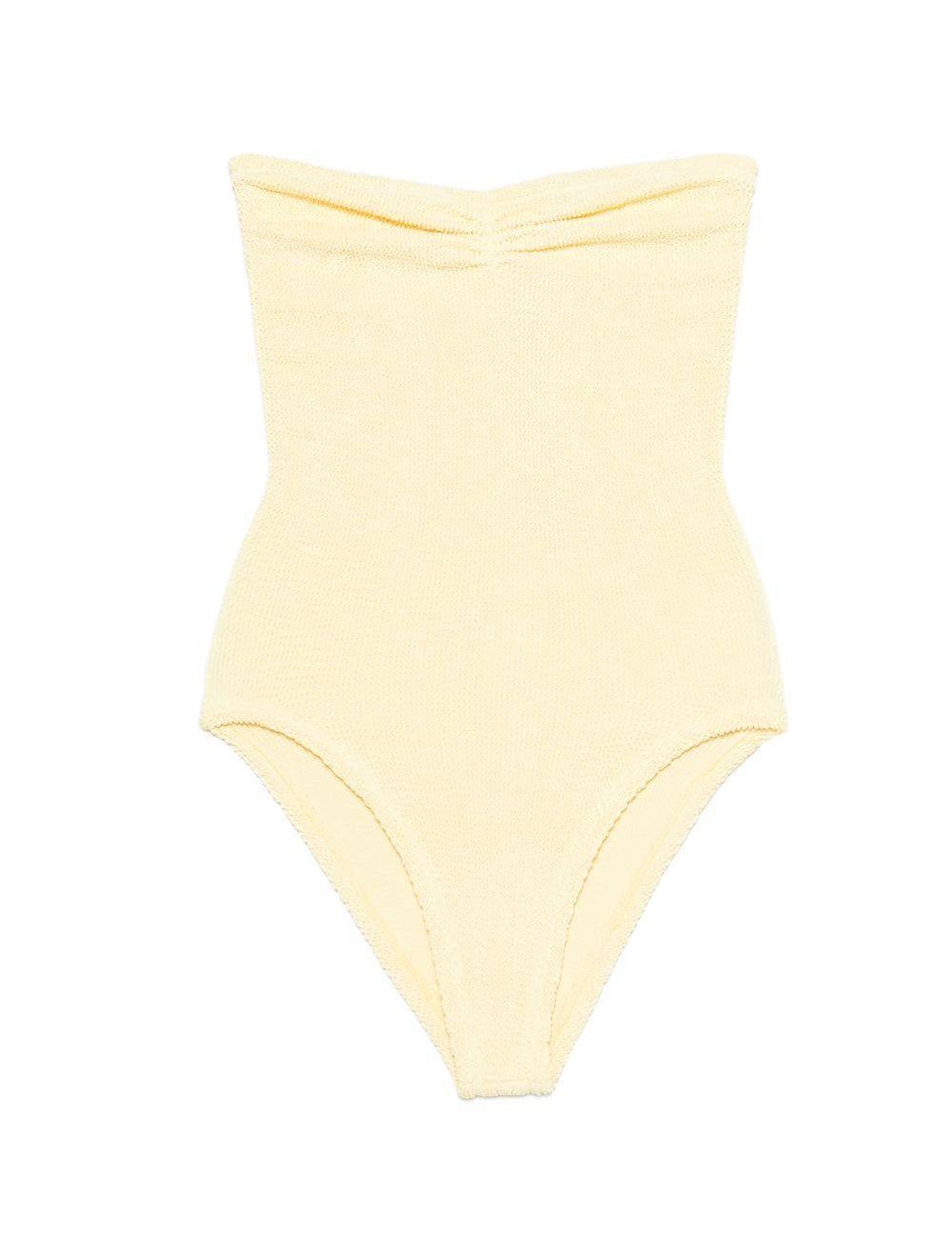 Costume da bagno con spalline in giallo Hunza g - donna 
