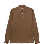 Polo a maniche lunghe Positano in marrone Kiton - uomo 