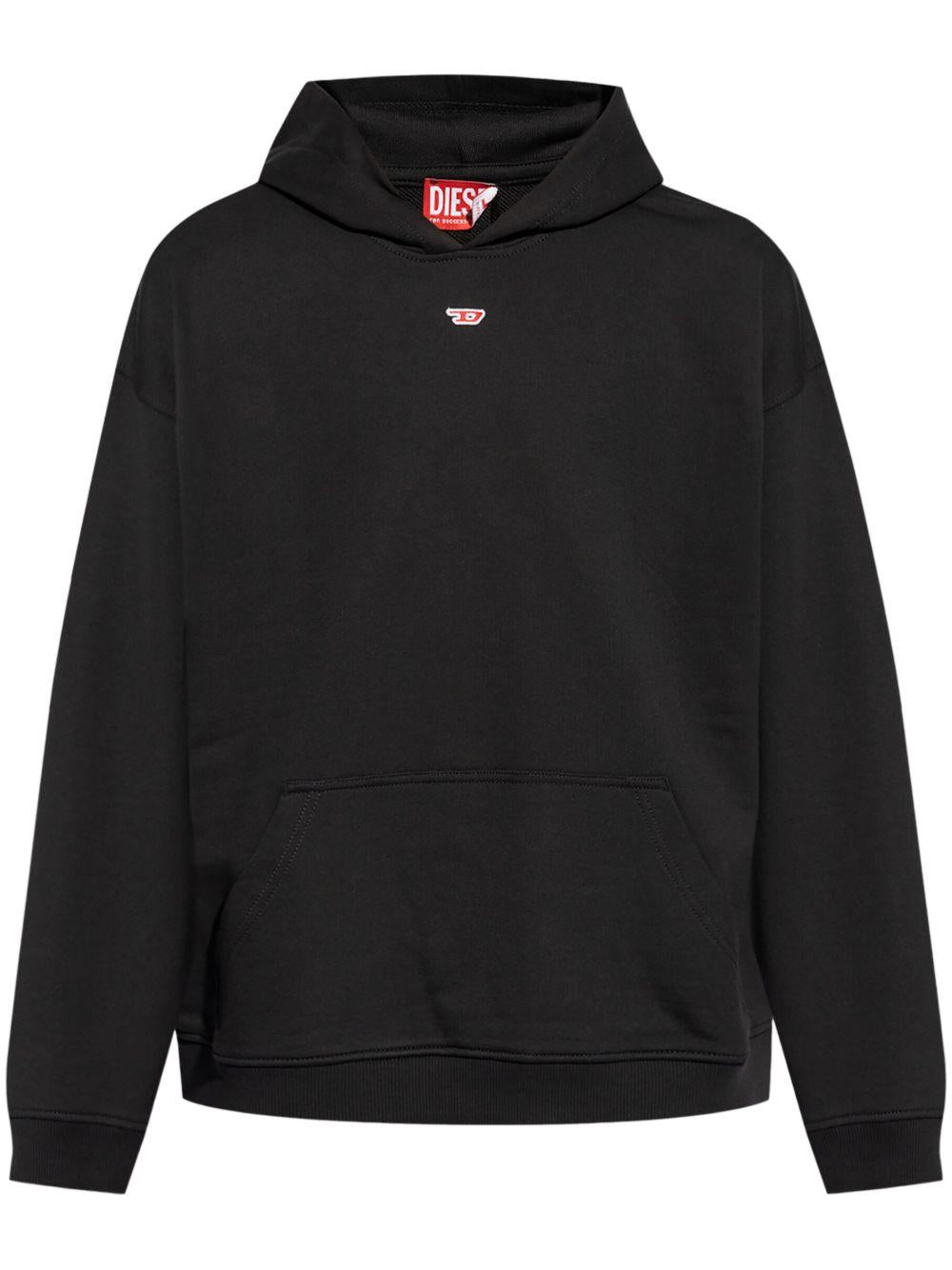 Felpa s-boxt-hood-d in nero Diesel - uomo 