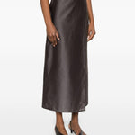 Gonna amora in organza in marrone R2w - donna 