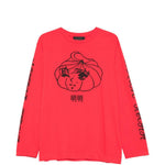 T-shirt a manica lunga stampata in rosso Simone rocha - uomo 