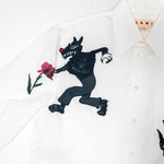 Camicia in popeline stampata wolfs & tulip in bianco Marni - uomo 