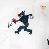 Camicia in popeline stampata wolfs & tulip in bianco Marni - uomo 