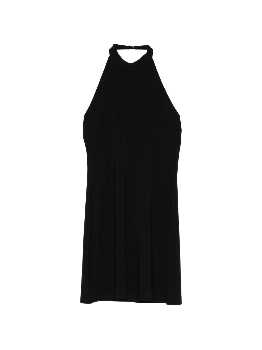 Abito mini collo halter in nero Norma Kamali - donna 