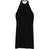 Abito mini collo halter in nero Norma Kamali - donna 