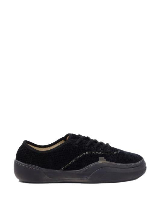 Sneakers in velluto a coste coupe in nero 