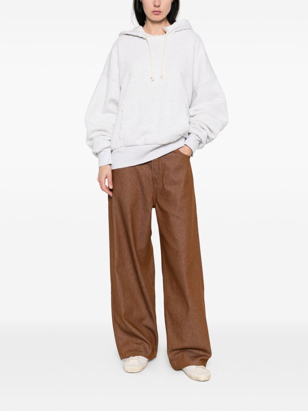 Felpa con cappuccio e tasca in grigio Golden goose - unisex 