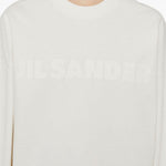 T-shirt con logo a maniche lunghe in bianco Jil sander - unisex 