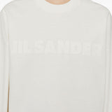 T-shirt con logo a maniche lunghe in bianco Jil sander - unisex 