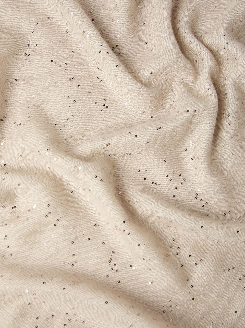 Sciarpa con paillettes in bianco Brunello cucinelli - donna 