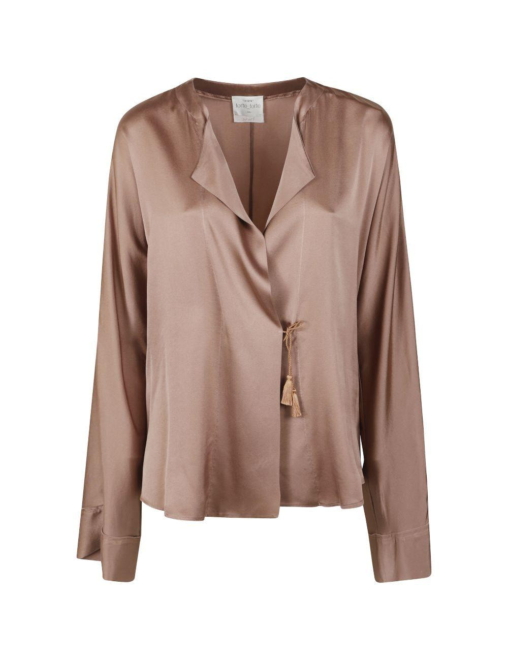 Blusa in seta shiny in beige Forte Forte - donna 