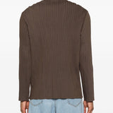 Camicia con taschino in marrone Gongdid design - uomo 