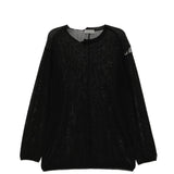 Maglione girocollo con effetto vissuto in nero Yohji yamamoto - uomo 