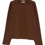 Felpa a manica lunga in marrone Entire studios - unisex 