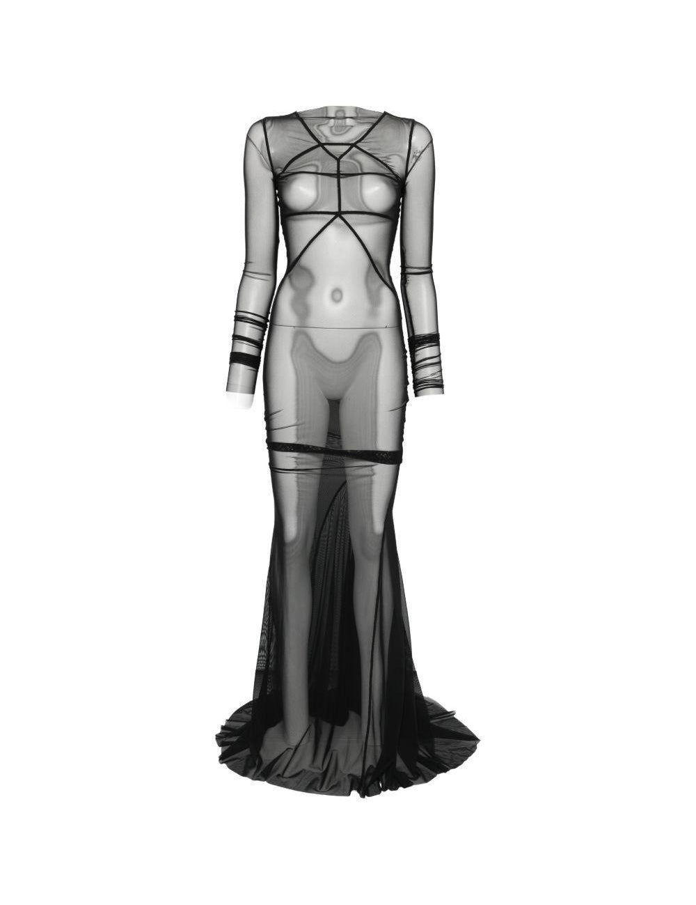 Abito maxi temple in nero Rick owens - donna 