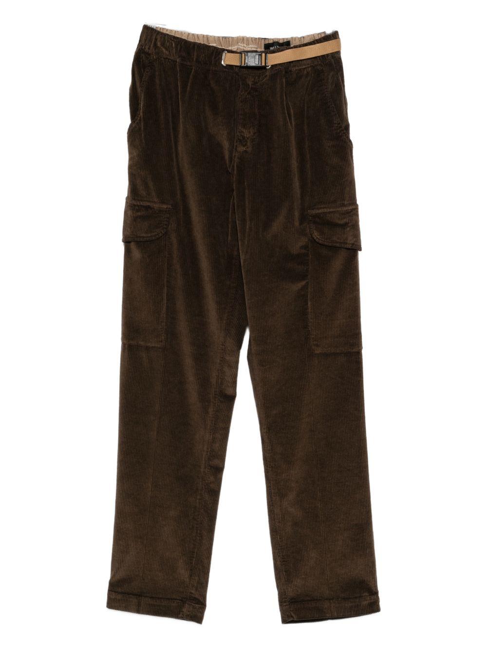 Pantaloni in velluto a coste con cintura in marrone Whitesand - uomo 