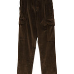 Pantaloni in velluto a coste con cintura in marrone Whitesand - uomo 