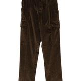 Pantaloni in velluto a coste con cintura in marrone Whitesand - uomo 