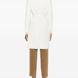 Cardigan lungo in filato di cachemire giusto in bianco Maxmara - donna 