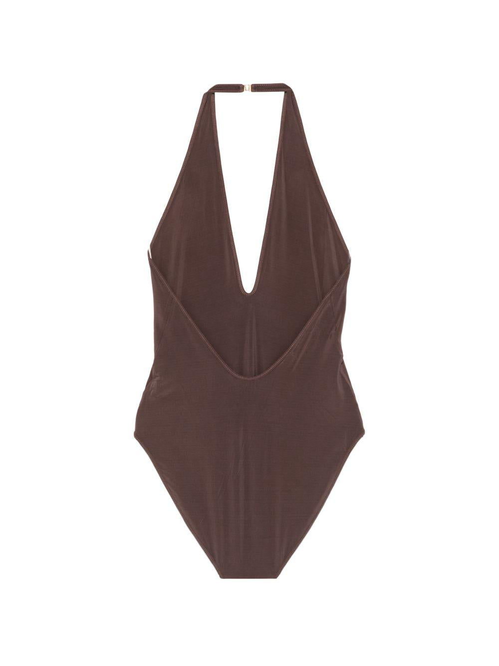 Body con scollo a spalla a V in marrne Zimmermann - donna 