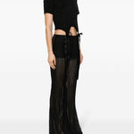 T-shirt con fiocco in nero Simone rocha - donna 