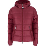 Piumino con cappuccio glesse in bordeaux Moncler - donna 